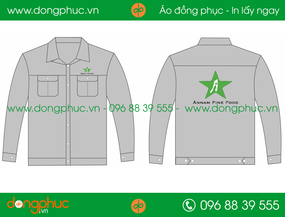 Áo bảo hộ đồng phục cty Annam Fine